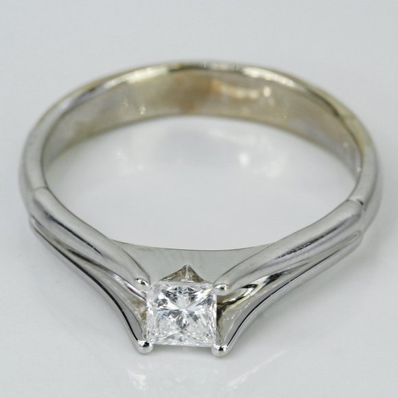 Jewelry - 18k White Gold Princess-cut Diamond Ring